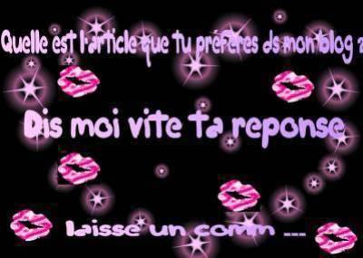 dis moi vite la reponse